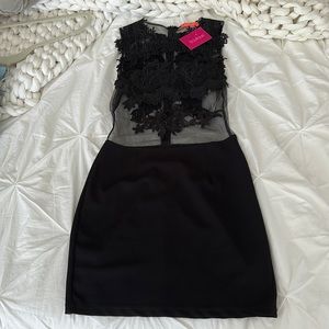 Black lace dress